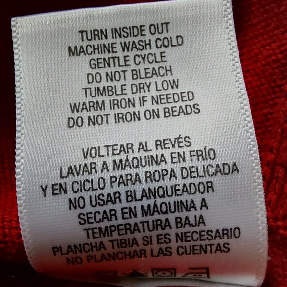 Basic Edition Plus Size Red Sweater with Embellished Neckline - Picture 4 of 7